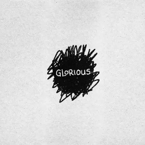 Mostly white space, but a black scribble with "Glorious" written on it.
